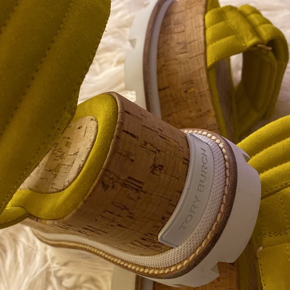 TORY BURCH puffy sport Sensory suede platform Yuzu wedges - Picture 8 of 15